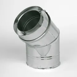 Dubbelwandige rookgasbocht 45°, Ubbink Ubitherm, 225/175mm